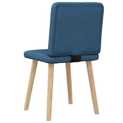 Cadeiras de jantar 2 pcs tecido azul