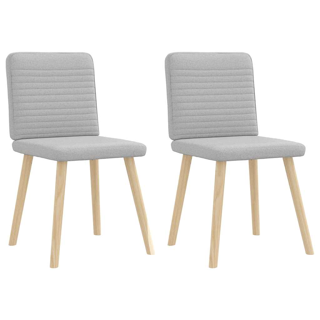 Cadeiras de jantar 2 pcs tecido cinza nuvem