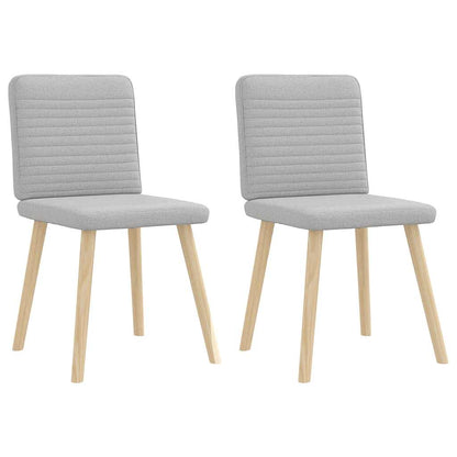 Cadeiras de jantar 2 pcs tecido cinza nuvem