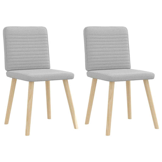 Cadeiras de jantar 2 pcs tecido cinza nuvem