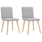 Cadeiras de jantar 2 pcs tecido cinza nuvem