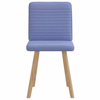 Cadeiras de jantar 2 pcs Jeans Tecido Azul