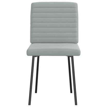 Cadeiras de jantar 2 pcs veludo cinzento-claro
