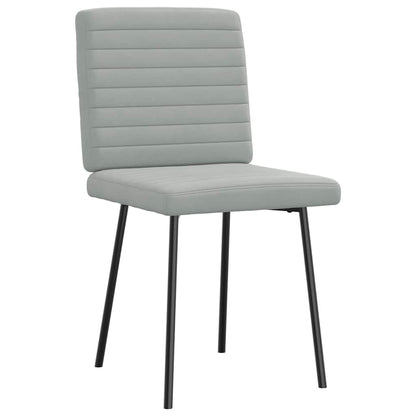 Cadeiras de jantar 2 pcs veludo cinzento-claro