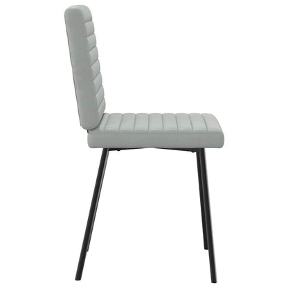 Cadeiras de jantar 2 pcs veludo cinzento-claro
