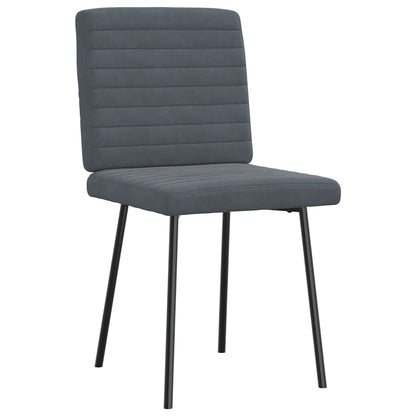 Cadeiras de jantar 2 pcs veludo cinzento-escuro