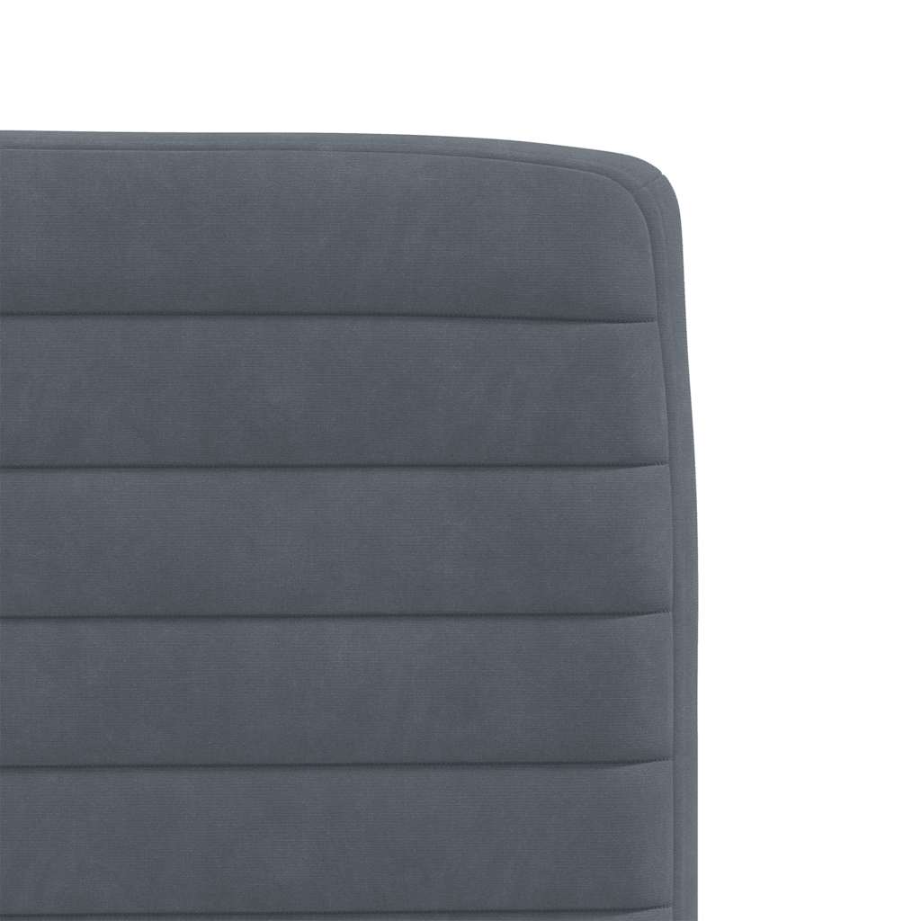Cadeiras de jantar 2 pcs veludo cinzento-escuro
