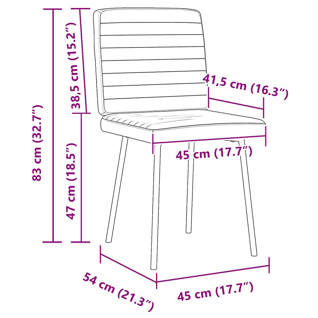 Cadeiras de jantar 2 pcs veludo cinzento-escuro