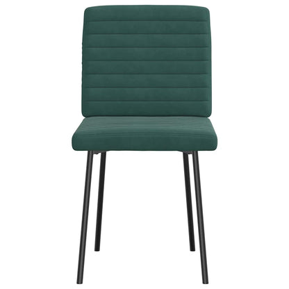 Cadeiras de jantar 2 pcs veludo verde-escuro