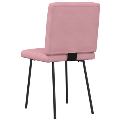 Cadeiras de jantar 2 pcs veludo rosa