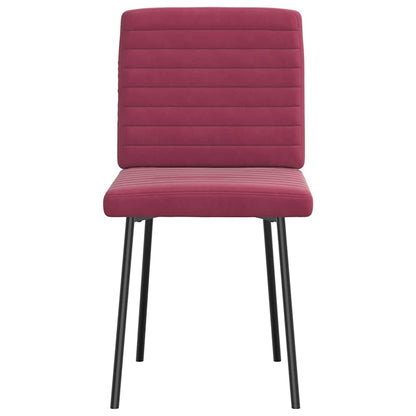 Cadeiras de jantar 2 pcs veludo vermelho tinto