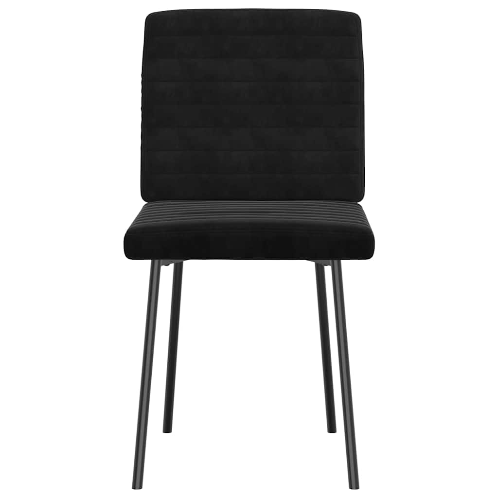 Cadeiras de jantar 2 pcs veludo preto