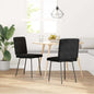Cadeiras de jantar 2 pcs veludo preto