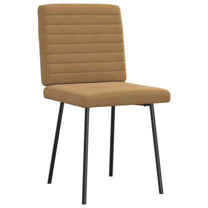 Cadeiras de jantar 2 pcs veludo castanho
