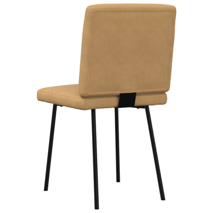 Cadeiras de jantar 2 pcs veludo castanho