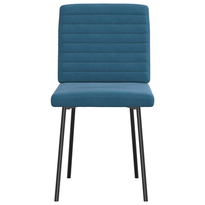 Cadeiras de jantar 2 pcs veludo azul
