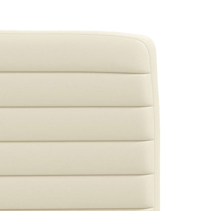 Cadeiras de jantar 2 pcs couro artificial cor creme