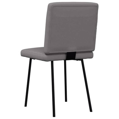 Cadeiras de jantar 2 pcs couro artificial cinzento