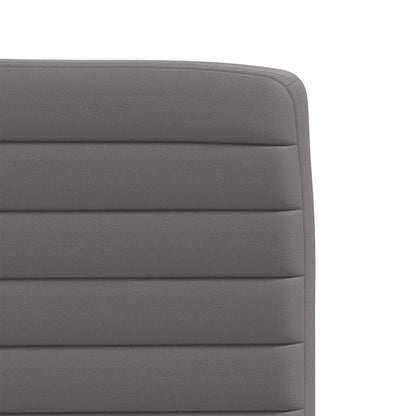 Cadeiras de jantar 2 pcs couro artificial cinzento
