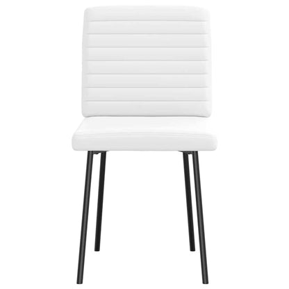 Cadeiras de jantar 2 pcs couro artificial branco