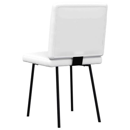 Cadeiras de jantar 2 pcs couro artificial branco