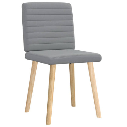 Cadeiras de jantar 2 pcs tecido cinzento-claro