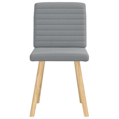 Cadeiras de jantar 2 pcs tecido cinzento-claro