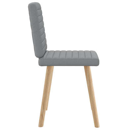 Cadeiras de jantar 2 pcs tecido cinzento-claro