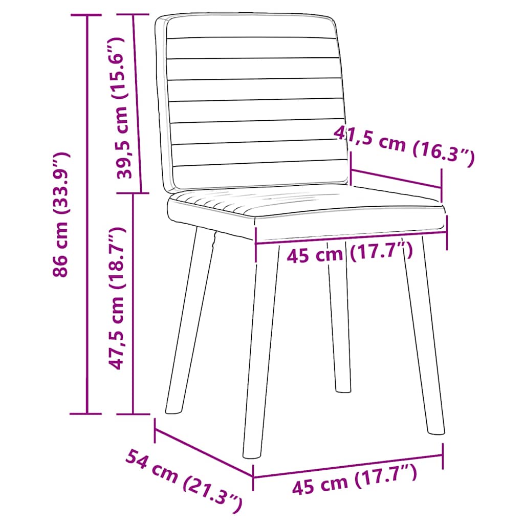 Cadeiras de jantar 2 pcs tecido cinzento-claro