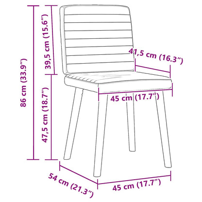 Cadeiras de jantar 2 pcs tecido cinzento-claro