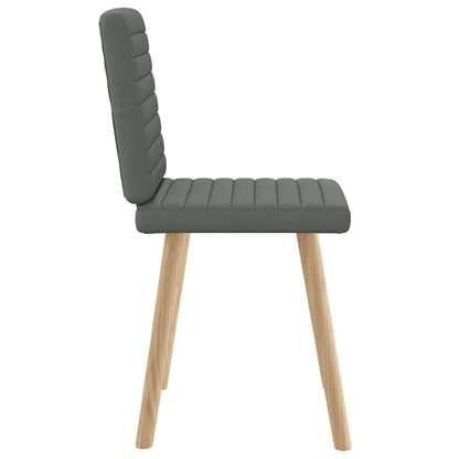 Cadeiras de jantar 2 pcs tecido cinzento-escuro