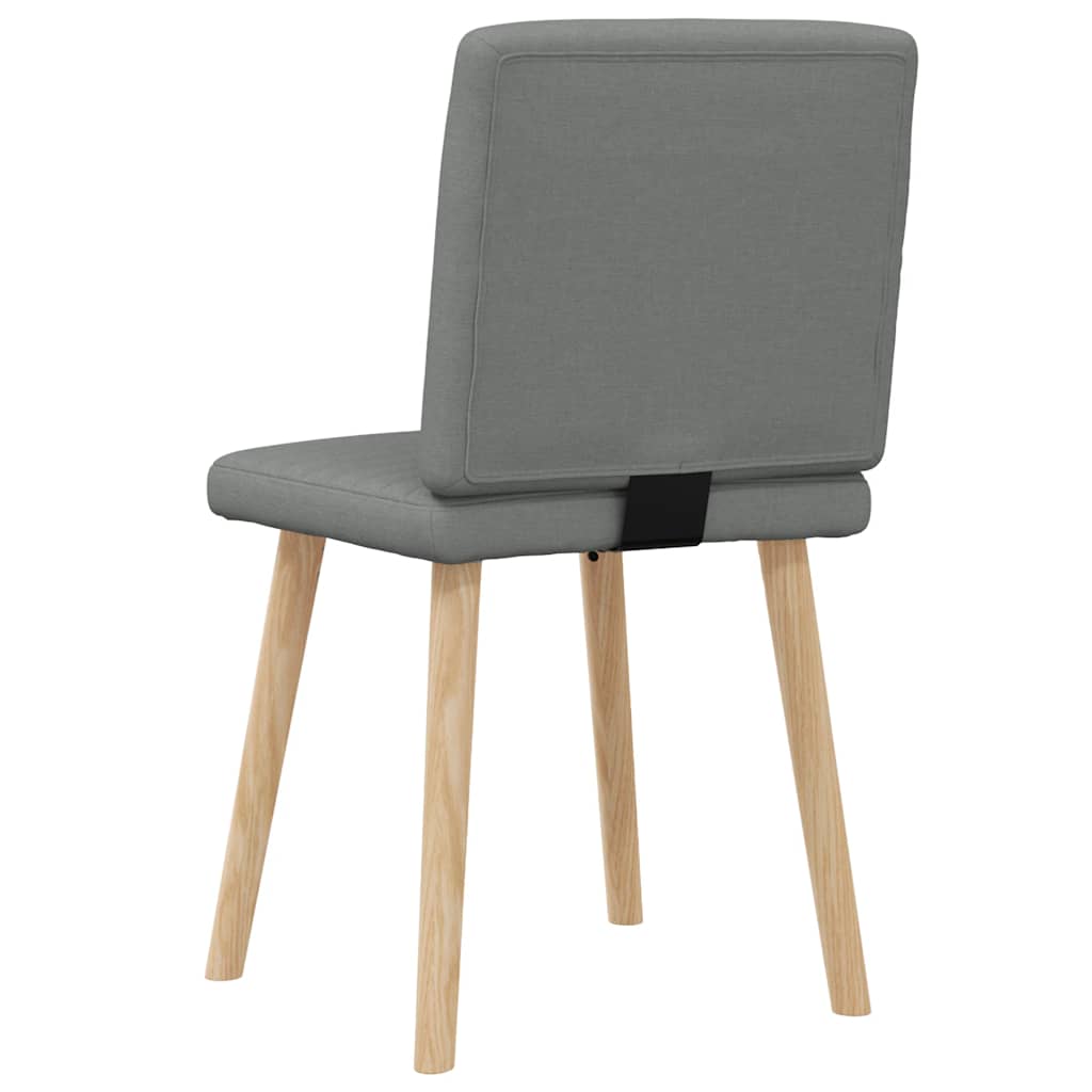 Cadeiras de jantar 2 pcs tecido cinzento-escuro