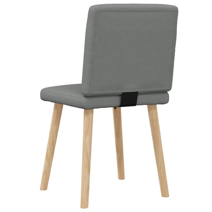Cadeiras de jantar 2 pcs tecido cinzento-escuro