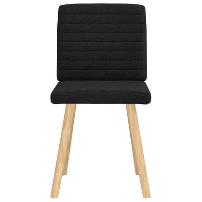 Cadeiras de jantar 2 pcs tecido preto