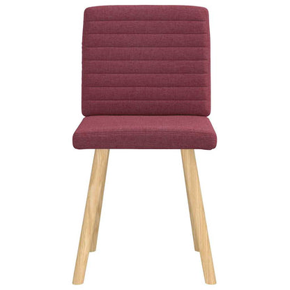 Cadeiras de jantar 2 pcs tecido vermelho tinto