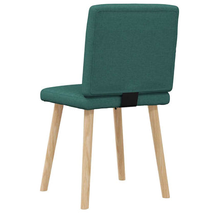 Cadeiras de jantar 2 pcs tecido verde-escuro