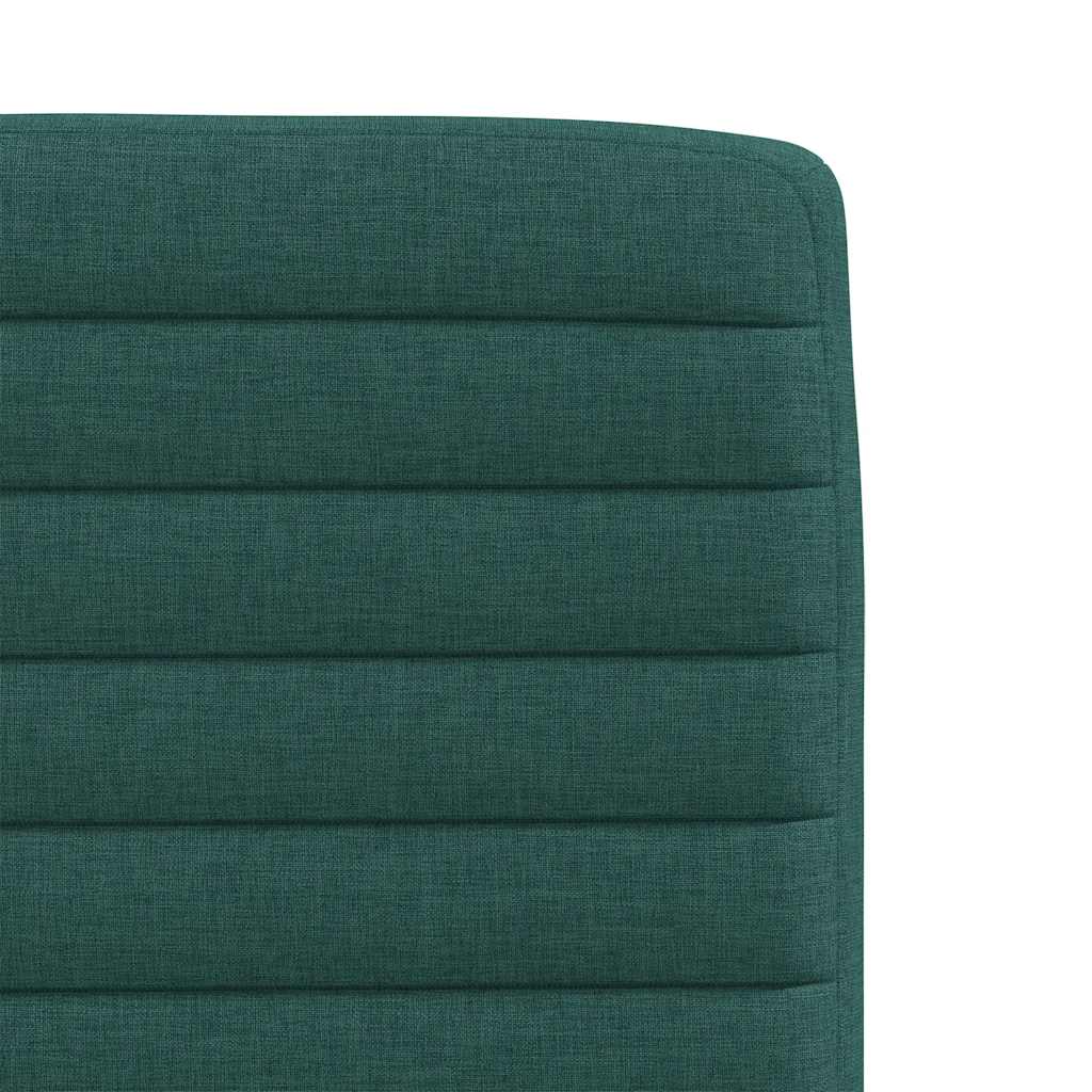 Cadeiras de jantar 2 pcs tecido verde-escuro