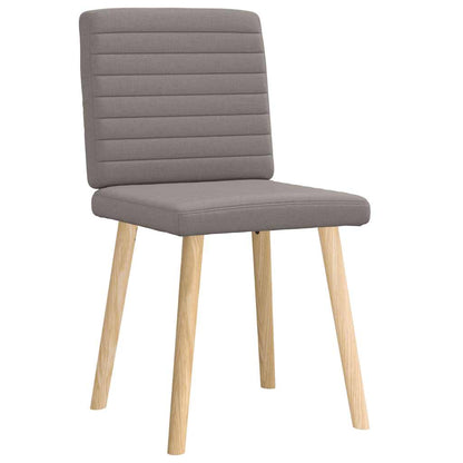 Cadeiras de jantar 2 pcs tecido cinzento-acastanhado