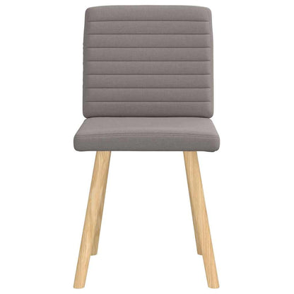 Cadeiras de jantar 2 pcs tecido cinzento-acastanhado