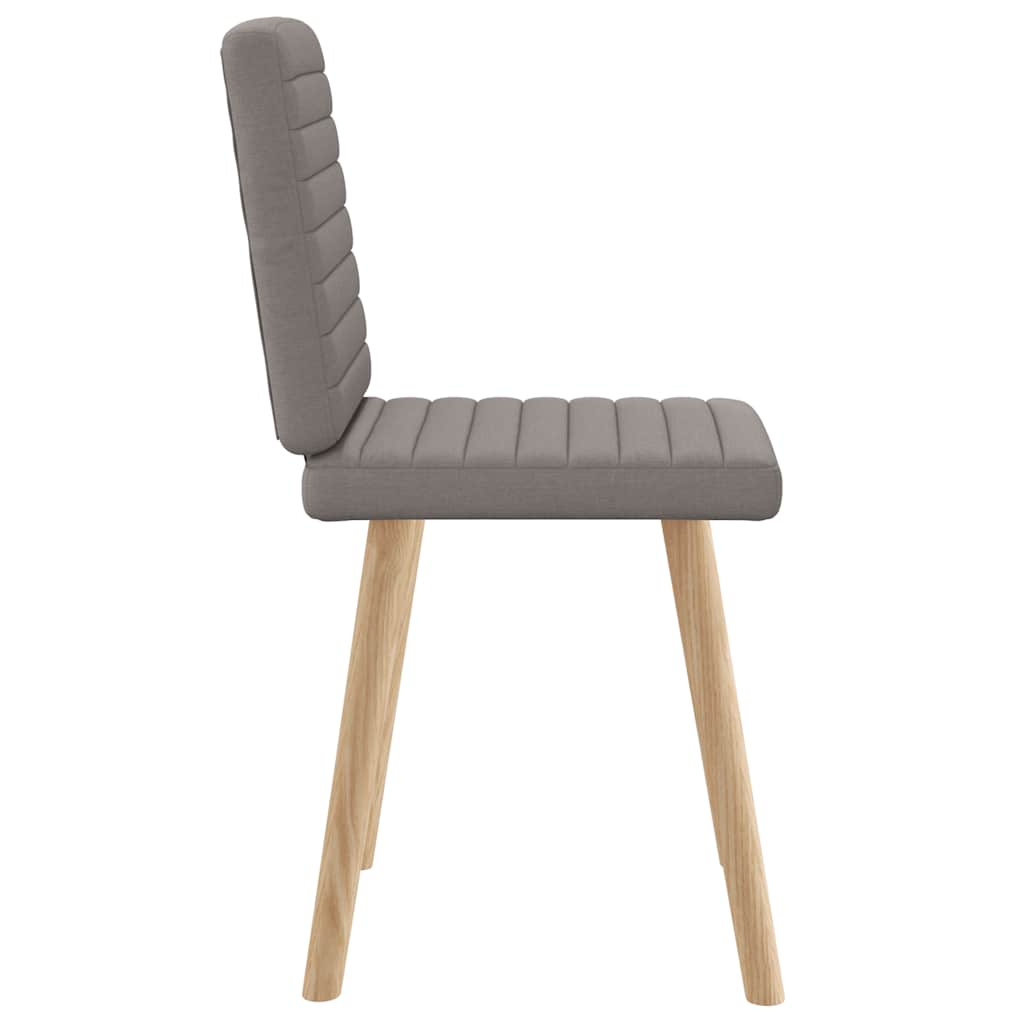 Cadeiras de jantar 2 pcs tecido cinzento-acastanhado