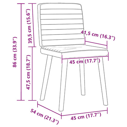 Cadeiras de jantar 2 pcs tecido cinzento-acastanhado