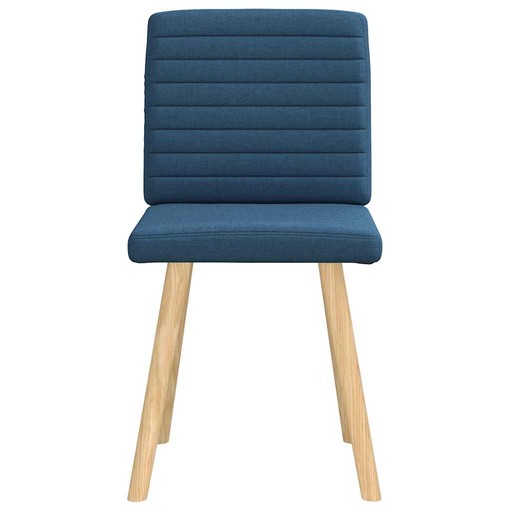 Cadeiras de jantar 2 pcs tecido azul
