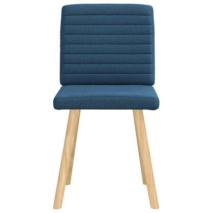 Cadeiras de jantar 2 pcs tecido azul