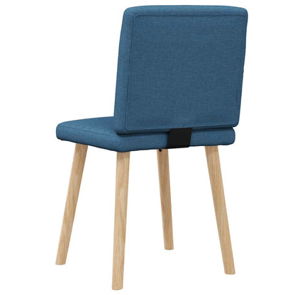Cadeiras de jantar 2 pcs tecido azul