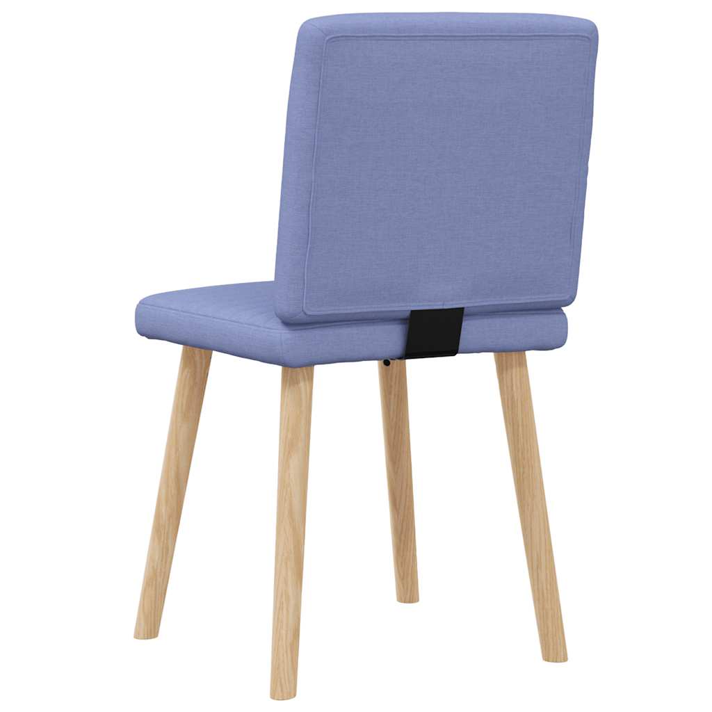 Cadeiras de jantar 2 pcs Jeans Tecido Azul