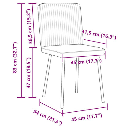 Cadeiras de jantar 2 pcs veludo cinzento-escuro