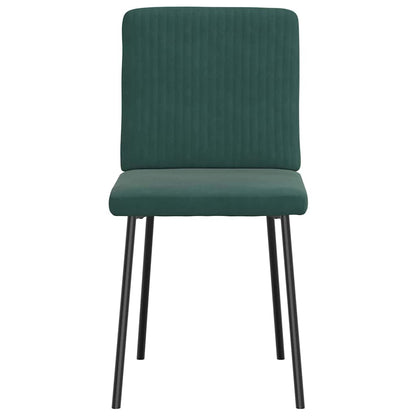 Cadeiras de jantar 2 pcs veludo verde-escuro