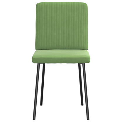 Cadeiras de jantar 2 pcs veludo verde-claro