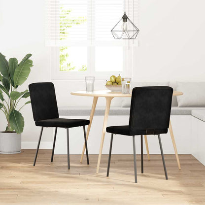 Cadeiras de jantar 2 pcs veludo preto