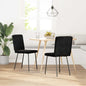 Cadeiras de jantar 2 pcs veludo preto